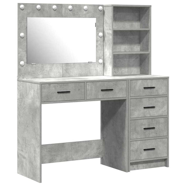 Schminktisch mit Regal Grau 78,5 cm