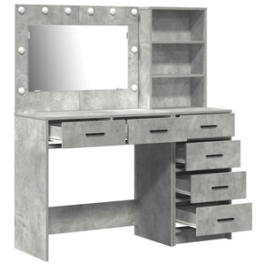 Schminktisch mit Regal Grau 78,5 cm