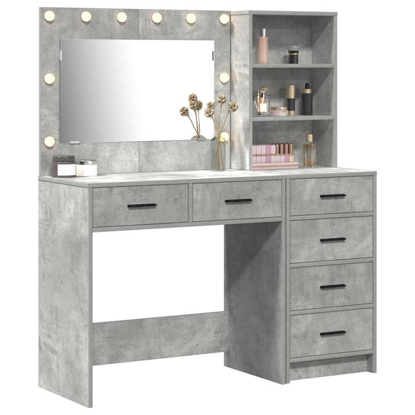 Schminktisch mit Regal Grau 78,5 cm
