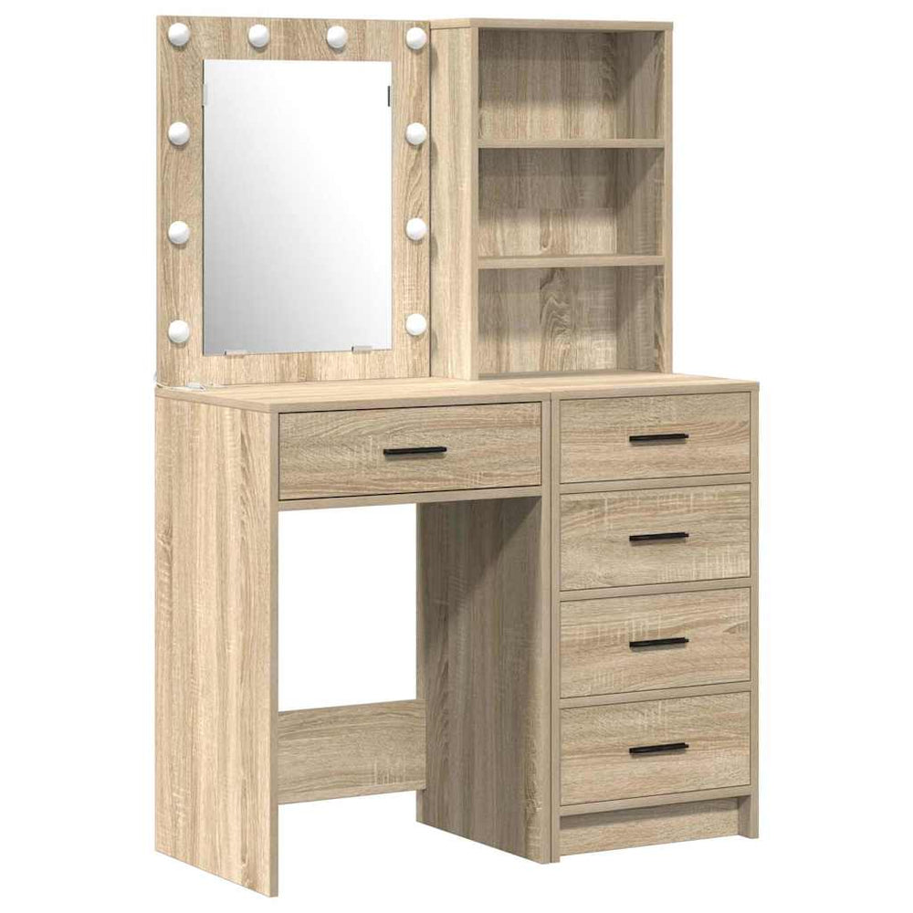 vidaXL Dressing Table 2 pcs Brown 50 x 41 x 135 cm Engineered Wood