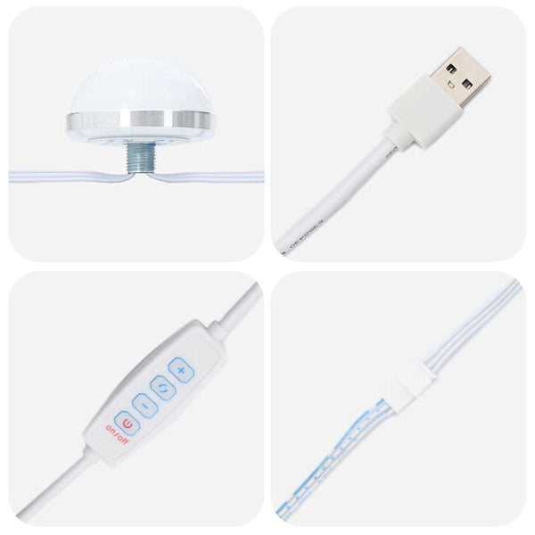 Schminktisch mit Spiegelbeleuchtung Weiß