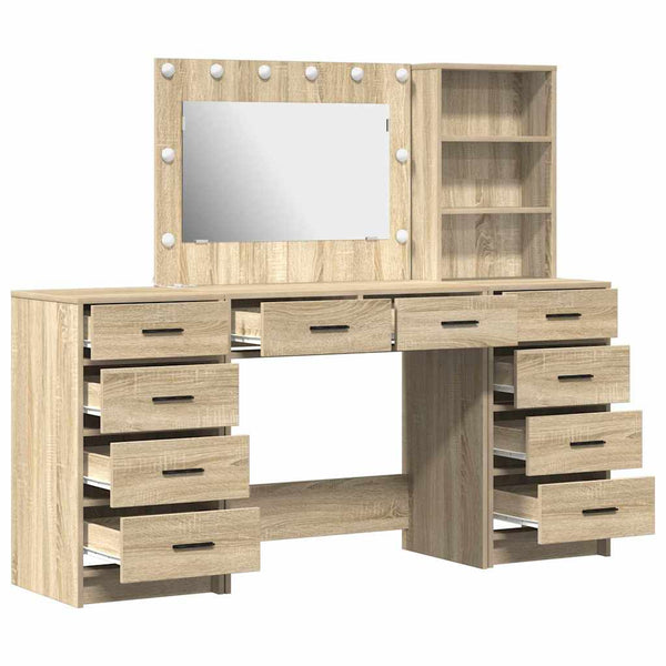 Schminktisch Sonoma Eiche mit Schubladen