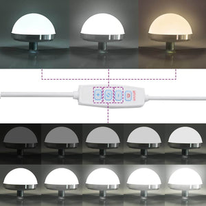 Schminktisch mit Spiegelbeleuchtung Grau