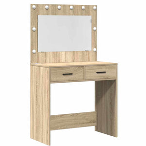 Schminktisch mit Spiegelbeleuchtung Braun
