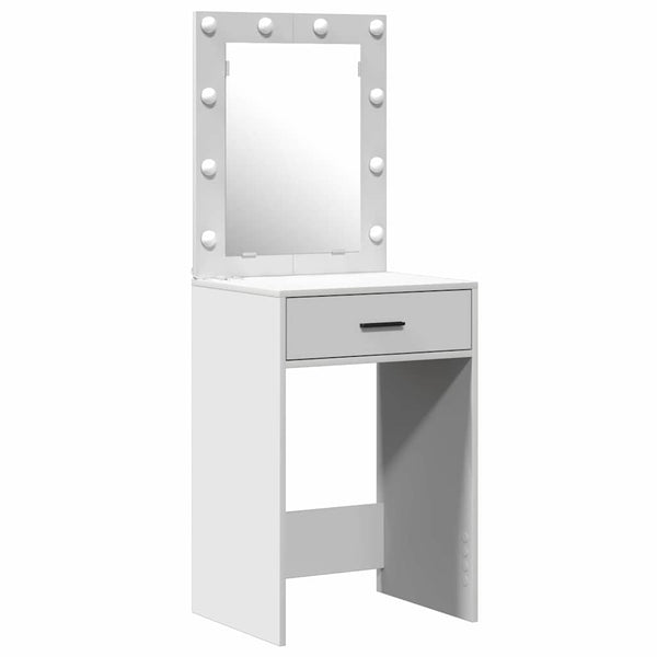 Schminktisch Weiß mit Tür & LED