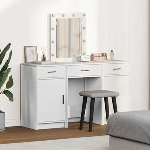 vidaXL Coiffeuse avec tiroirs Blanc 50 x 41 x 135 cm Bois d'ingénierie