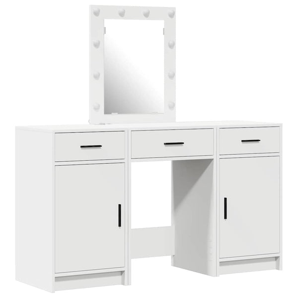 vidaXL Coiffeuse avec tiroirs Blanc 50 x 41 x 135 cm Bois d'ingénierie