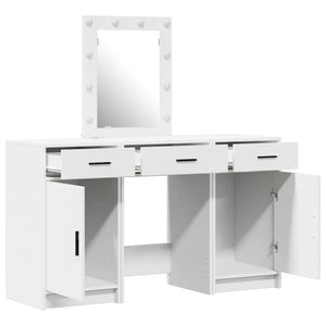vidaXL Coiffeuse avec tiroirs Blanc 50 x 41 x 135 cm Bois d'ingénierie