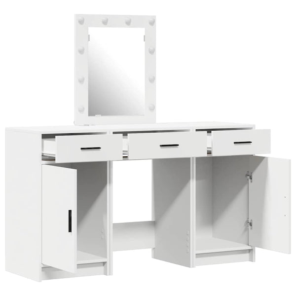 vidaXL Coiffeuse avec tiroirs Blanc 50 x 41 x 135 cm Bois d'ingénierie