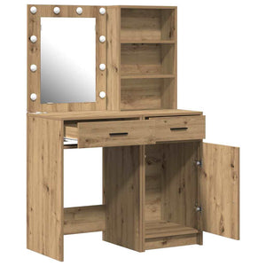 Schminktisch mit LED Artisan Eiche