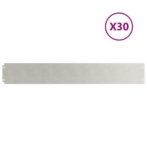 Edelstahl Rasenkanten 30 Stk. 15x103 cm