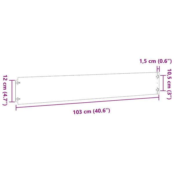 Edelstahl Rasenkanten 30 Stk. 15x103 cm