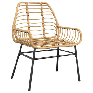 9-teiliges Garten Esszimmerset Braun Rattan