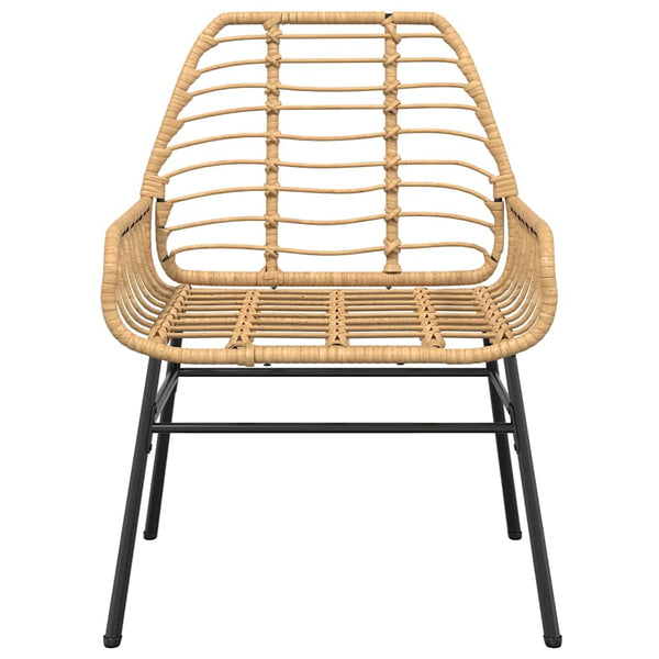 9-teiliges Garten Esszimmerset Braun Rattan