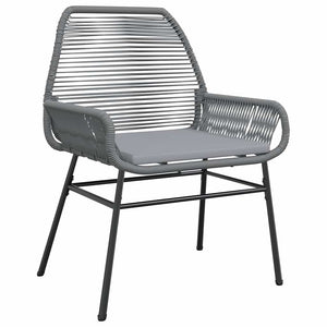 9-teilige Garten Essgruppe Grau Poly Rattan