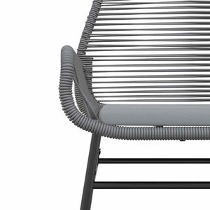 9-teilige Garten Essgruppe Grau Poly Rattan