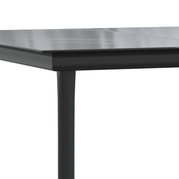 9-teilige Garten Essgruppe Grau Poly Rattan