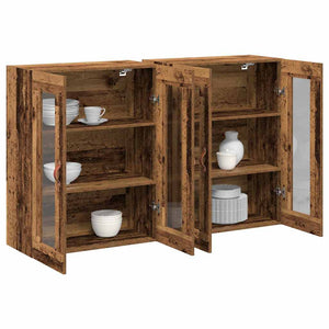 Wandschränke 2er Set Altholz 69,5x34x90cm