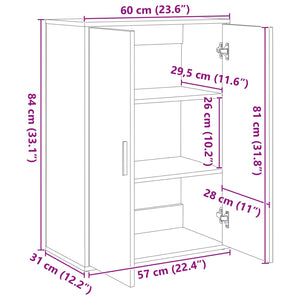 Sideboard 2er Set Altholz 60x31x84cm