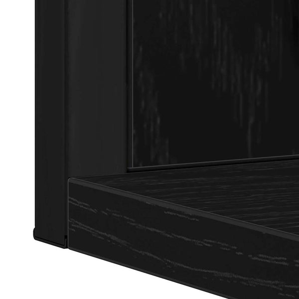 Wandmontiertes Badezimmermöbel-Set Schwarz 2-teilig
