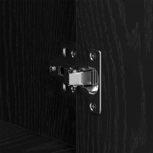 Highboard Schwarz Eichenoptik 80x33x150cm