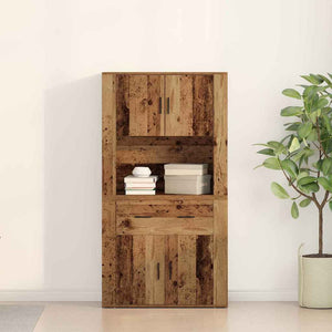 Highboard Altholz mit Schubladen 80x33x150cm