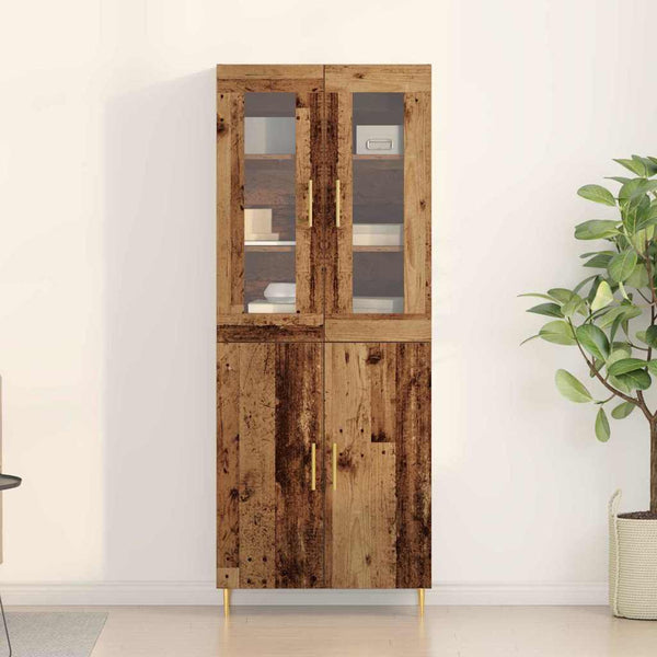 Highboard 2er Set Altholz