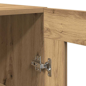 vidaXL Highboard 2 pcs en bois d'ingénierie chêne artisan
