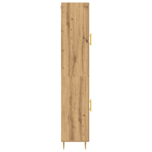 vidaXL Highboard 2 pcs en bois d'ingénierie chêne artisan