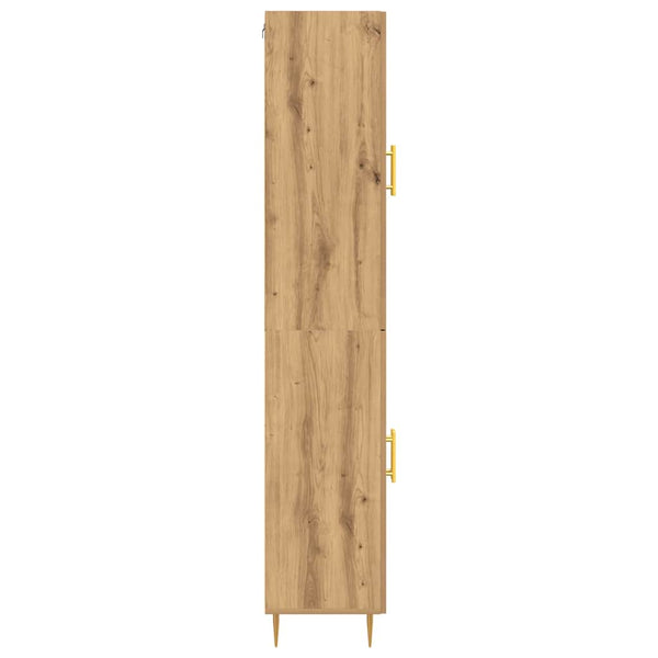 vidaXL Highboard 2 pcs en bois d'ingénierie chêne artisan