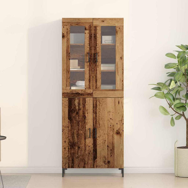 Highboard 2er Set Altholz 180 cm