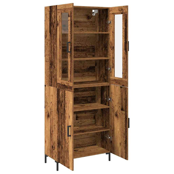 Highboard 2er Set Altholz 180 cm