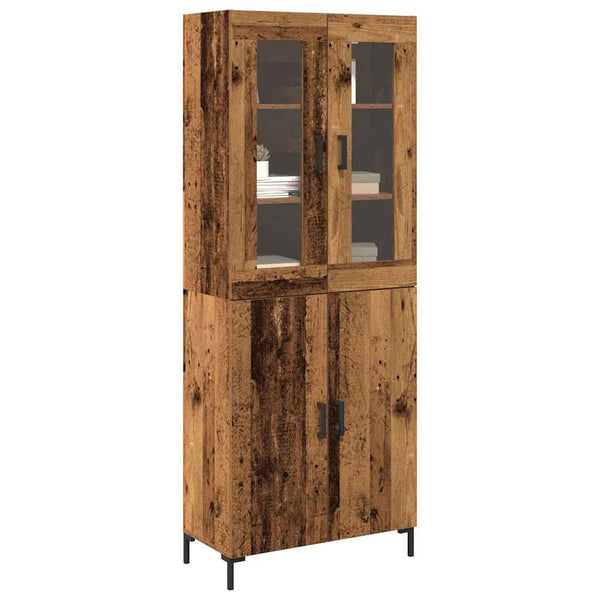 Highboard 2er Set Altholz 180 cm