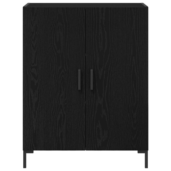 Highboard 2er Set Schwarz Eichenoptik