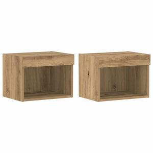 TV-Schrank-Set Wandmontiert Artisan-Eiche 8-teilig