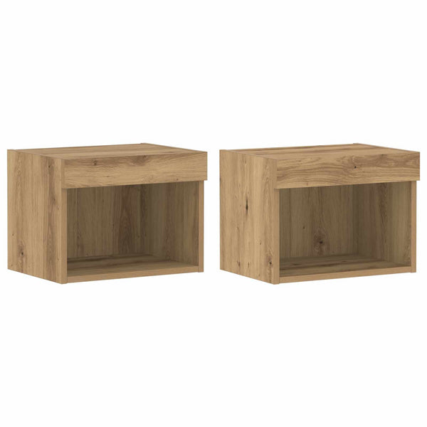 TV-Schrank-Set Wandmontiert Artisan-Eiche 8-teilig