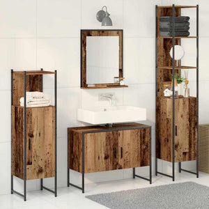 Badezimmermöbel Set mit Regal Braun