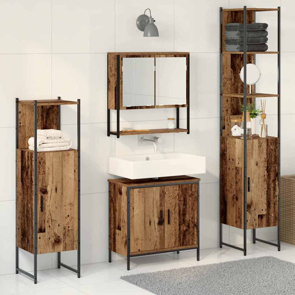 Badezimmermöbel Set Braun 4-teilig