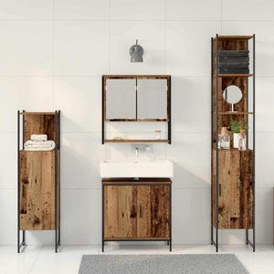 Badezimmermöbel Set Braun 4-teilig