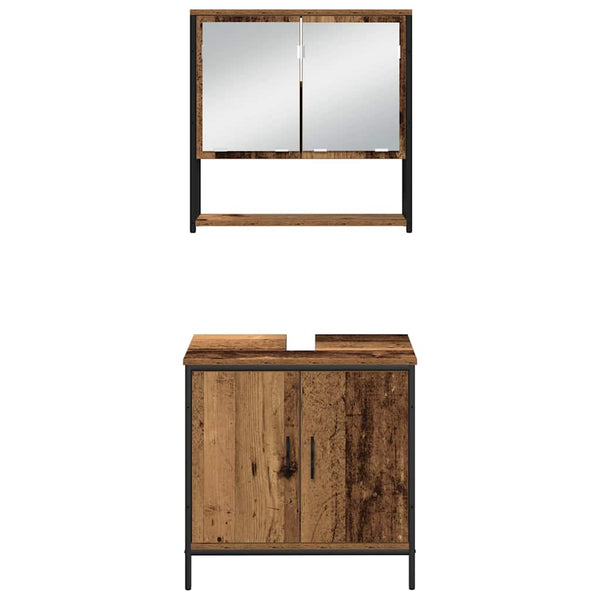 Badezimmermöbel Set Braun 4-teilig