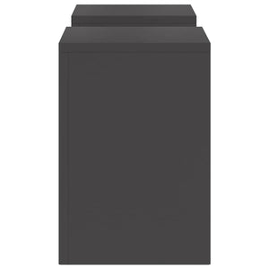Pflanzenständer 2er Set Schwarz Stahl