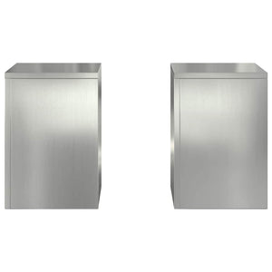 vidaXL Supports de plantes 2 pcs argent 24 x 24 x 35 cm acier galvanisé