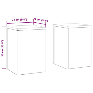 vidaXL Supports de plantes 2 pcs argent 24 x 24 x 35 cm acier galvanisé