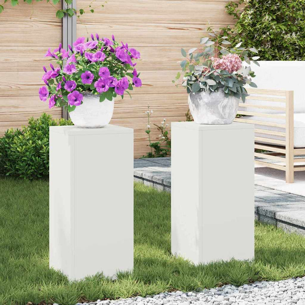 Pflanzenständer Set, 2er-Pack, Weiß, Stahl