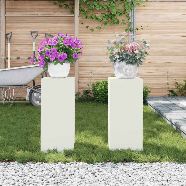 Pflanzenständer Set, 2er-Pack, Weiß, Stahl