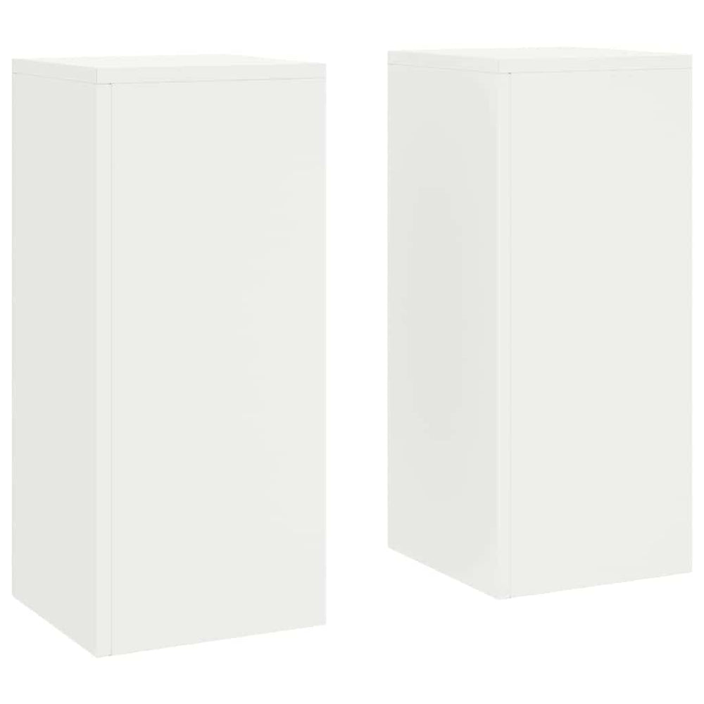 Pflanzenständer Set, 2er-Pack, Weiß, Stahl