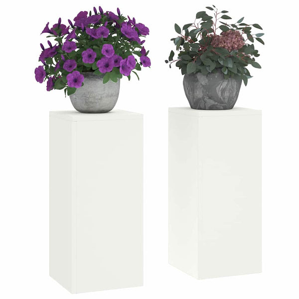 Pflanzenständer Set, 2er-Pack, Weiß, Stahl