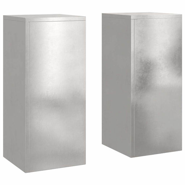 Pflanzenständer 2er Set Silber Edelstahl