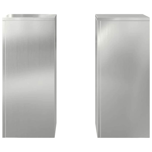 Pflanzenständer Set, 2er, Stahl, Silber, 55cm