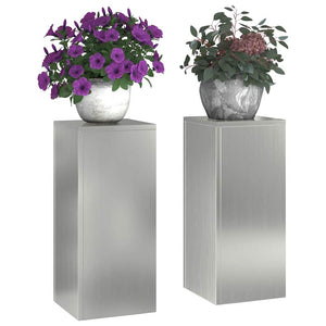Pflanzenständer Set, 2er, Stahl, Silber, 55cm